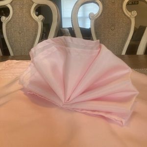 Light pink cloth napkins (wedding/dinner event)
